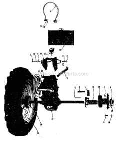 Part Location Diagram of 580X9 Craftsman Wheel