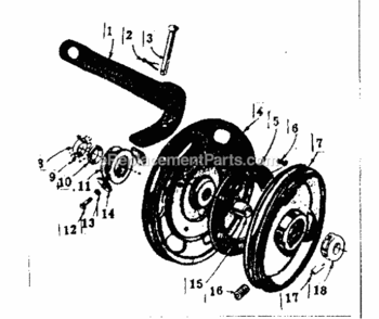 Part Location Diagram of 575PA633 Craftsman Transmission Pulley