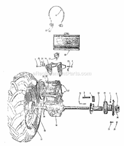 Page B Diagram and Parts List for 917575134  Craftsman Lawn Tractor