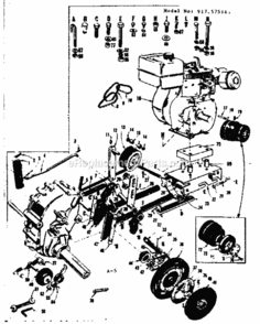 Page A Diagram and Parts List for 917575144  Craftsman Lawn Tractor