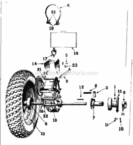 Page B Diagram and Parts List for 91757560  Craftsman Lawn Tractor