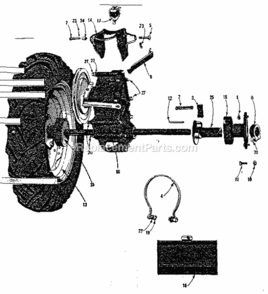 Page B Diagram and Parts List for 91757599  Craftsman Lawn Tractor