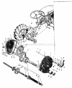 Page C Diagram and Parts List for 91760619  Craftsman Lawn Tractor