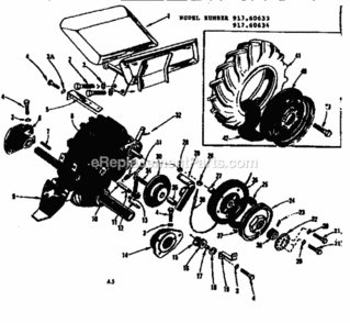 Page A Diagram and Parts List for 91760634  Craftsman Lawn Tractor