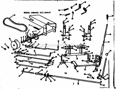 Page B Diagram and Parts List for 91760642  Craftsman Lawn Mower