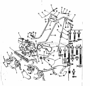 Page A Diagram and Parts List for 91762406  Craftsman Tiller