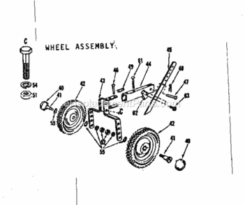 Page D Diagram and Parts List for 91762407  Craftsman Tiller