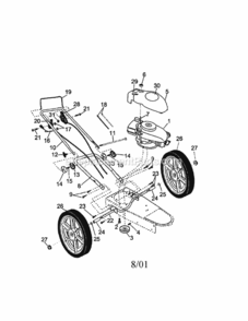 Page A Diagram and Parts List for 917773422  Craftsman Trimmer