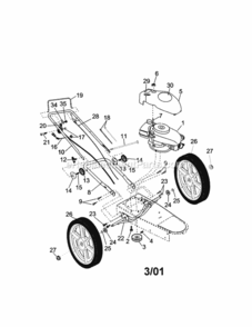 Page A Diagram and Parts List for 917773423  Craftsman Trimmer