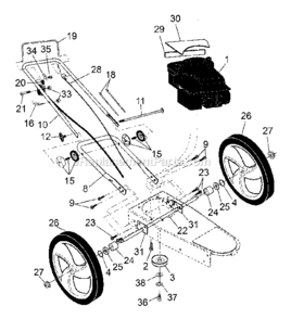 Part Location Diagram of 172221X004 Craftsman Bracket Axle