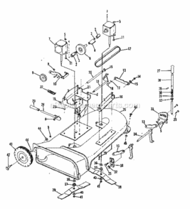 Page C Diagram and Parts List for 9178370  Craftsman Lawn Mower