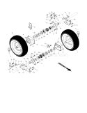 Wheels Diagram and Parts List for 917881062  Craftsman Snow Blower
