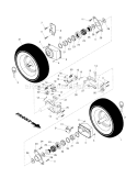 Wheels Diagram and Parts List for 917885521  Craftsman Snow Blower