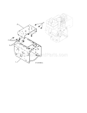 Engine / Frame Weldment Diagram and Parts List for 917885522  Craftsman Snow Blower