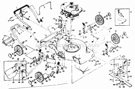 Part Location Diagram of 84256 Craftsman Blade Control