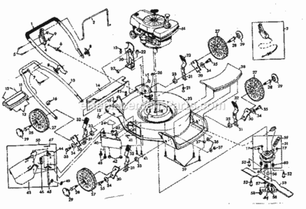 Page A Diagram and Parts List for 917921602  Craftsman Lawn Mower