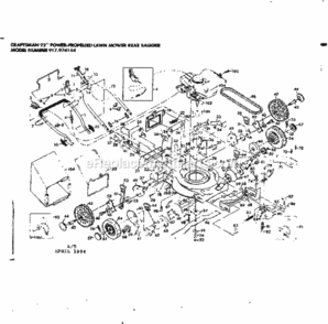 Page A Diagram and Parts List for 917974144  Craftsman Lawn Mower