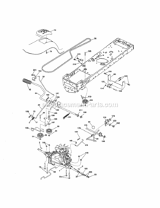 Page C Diagram and Parts List for 917986340  Craftsman Lawn Tractor
