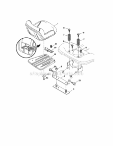 Page F Diagram and Parts List for 917986340  Craftsman Lawn Tractor