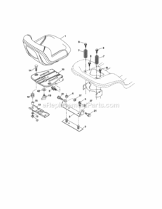 Part Location Diagram of 441805 Craftsman Pan Seat Assembly