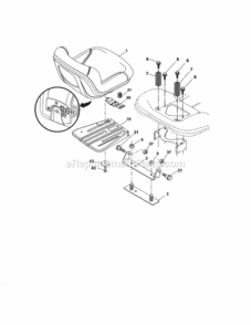 Page F Diagram and Parts List for 917986360  Craftsman Lawn Tractor