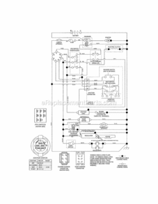 Page K Diagram and Parts List for 917986410  Craftsman Lawn Tractor