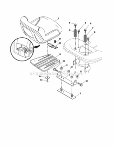 Page H Diagram and Parts List for 917986470  Craftsman Lawn Tractor