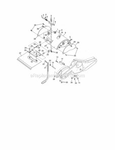 Page E Diagram and Parts List for 917986961  Craftsman Tiller