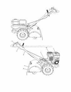 Page G Diagram and Parts List for 917986961  Craftsman Tiller