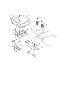 Page F Diagram and Parts List for 917990390  Craftsman Lawn Tractor