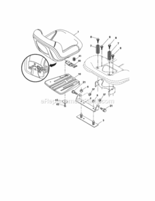 Page F Diagram and Parts List for 917990420  Craftsman Lawn Tractor