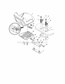Page F Diagram and Parts List for 917990460  Craftsman Lawn Tractor