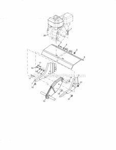 Page E Diagram and Parts List for 917992060  Craftsman Tiller