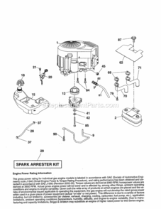 Page D Diagram and Parts List for 917992880  Craftsman Lawn Tractor