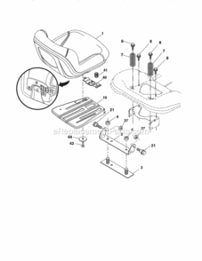 Page F Diagram and Parts List for 917992880  Craftsman Lawn Tractor