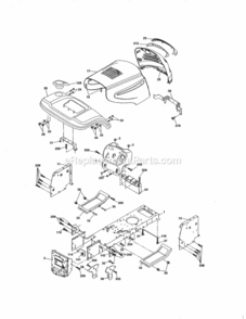 Page B Diagram and Parts List for 917992950  Craftsman Lawn Tractor