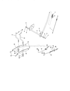 Page H Diagram and Parts List for 917992950  Craftsman Lawn Tractor