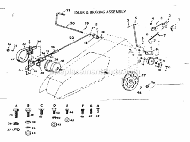 Page C Diagram and Parts List for 91799400  Craftsman Lawn Tractor