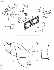 Page E Diagram and Parts List for 91799400  Craftsman Lawn Tractor