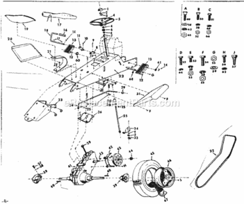 Page B Diagram and Parts List for 91799401  Craftsman Lawn Tractor