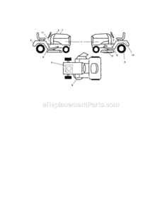 Page G Diagram and Parts List for 917T287121  Craftsman Lawn Tractor