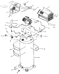 Unit Parts Diagram and Parts List for 919152810  Craftsman Compressor