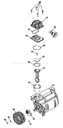 Compressor Pump Diagram and Parts List for 919152921  Craftsman Compressor