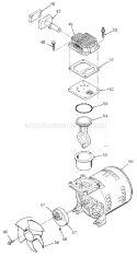 Compressor Pump Diagram and Parts List for 919153011  Craftsman Compressor
