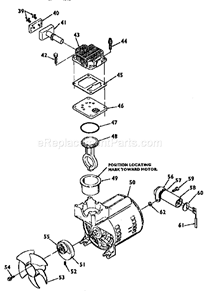 Compressor Pump Diagram and Parts List for 919153450  Craftsman Compressor