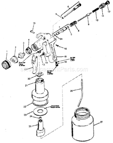 Page A Diagram and Parts List for 919155140  Craftsman Paint Sprayer