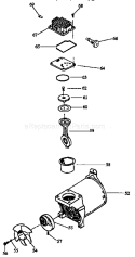 Compressor Pump Diagram Diagram and Parts List for 919155612  Craftsman Compressor