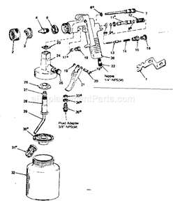 Page A Diagram and Parts List for 919156241  Craftsman Paint Sprayer