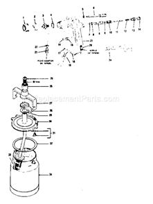 Page A Diagram and Parts List for 919156360  Craftsman Paint Sprayer