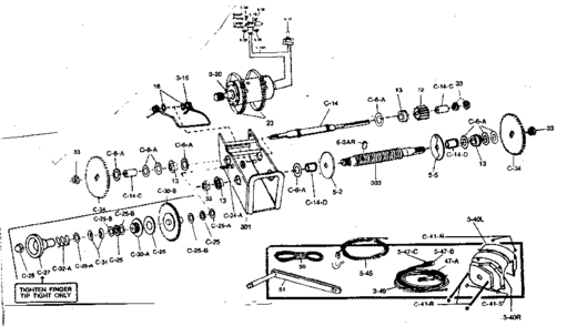 Powerwinch Diagram and Parts List for 61909  Craftsman Hoist & Winch